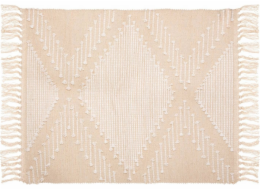 Koberec Atmosphera Beige Cot Sand, bavlna, boho, 60 x 90 cm