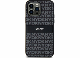 DKNY  DKHCS24MPRTHSLK S24+ S926 černo/černé pevné pouzdro Kůže Mono Stripe & Metal Logo