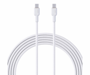 Kabel USB-C na USB-C Aukey CB-NCC2, 60W, 1,8 m (bílý)