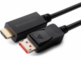 AV adaptér MicroConnect DisplayPort – HDMI černý (4K Displayport 1.4 na HDMI)