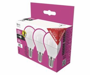 LED žárovka Classic miniglobe 6W E14 neutrální bílá, 3 ks