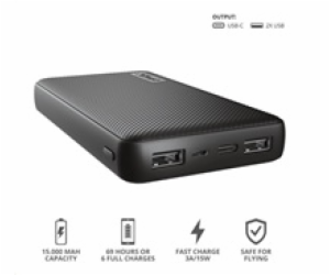 BAZAR - TRUST powerbanka Primo Powerbank 15000 mAh ECO