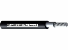 Fotovoltaický kabel // MG Wires // 1x4mm2 0,6/1kV černý H1Z2Z2-K-4mm2 BK 500m cívka