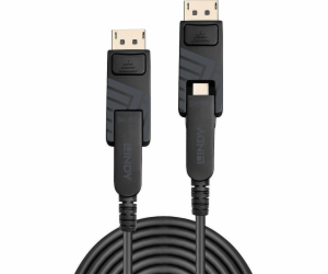 Kabel Lindy  50m optických vláken Hybrid DisplayPort 1.4