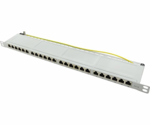 LogiLink Patchpanel LogiLink 19 Cat.6A, 24 portů, šedý, 0...