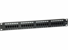 Equip  Patchpanel 24x RJ45 Cat5e 19 UTP 1HE černý