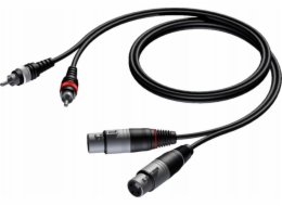 Kabel Procab  CAB705/3 2 x XLR samice - 2 x RCA/Cinch samec 3 metry