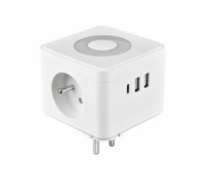 Viking síťový adaptér Y23L, 2x 230 V, 1x USB-A, 2x USB-C,...