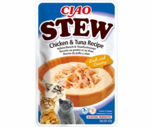 INABA Ciao Stew Chicken & Tuna - pamlsek pro kočky - 40g