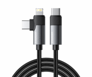 Cable USB Essager EXCTTL-WL0G-P USB-C to lightning+USB-C ...