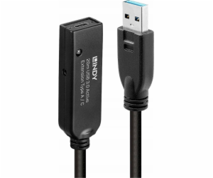 kabel Lindy USB 3.0 na USB-C (W) 20m černý