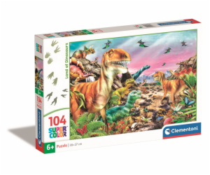 Clementoni - Puzzle 104 země dinosaurů