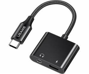 Usams  AU15 USB adaptér USB-C adaptér - 3,5m jack DAC + U...