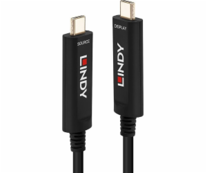 Lindy kabel Lindy Fiber Optic Hybrid USB-C 15m Black