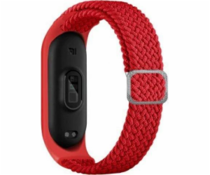 Beline Mi Band 5/6 Textilní pásek červený/ed