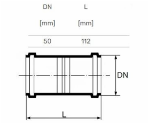 Vnitřní kanalizační dvojspojka Ultra dB, O 50 mm