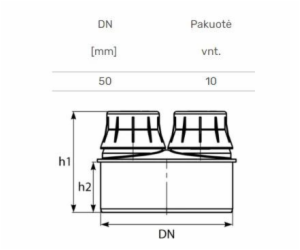 Vnitřní odvětrávání kanalizace HTplus, O 50 mm