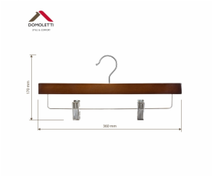 Dřevěné věšáky Domoletti LST017, hnědé sp., 2 ks.