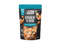 PAN MIĘSKO Pieces in sauce Turkey with tuna - mokré krmivo pro kočky - 85g