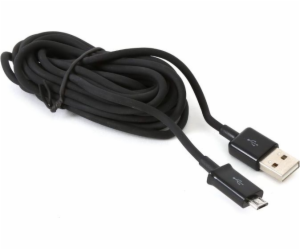 Platinet USB-A - microUSB USB kabel 3 m černý (PUC3MBB)