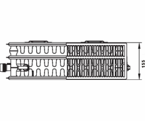 Radiátor Kermi Kermi V 33/750/800 s odpružením 1698W Stee...