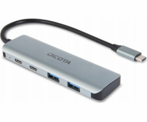 Vysokorychlostní rozbočovač DICOTA USB-C 4 v 1 10 Gbps, r...