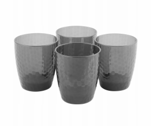 Cambridge CM07650GEU7 Fete Hammered 4pcs tumbler set grey