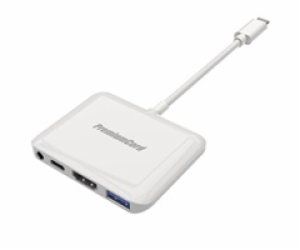 PremiumCord Převodník USB-C na HDMI2.0+USB3.0+Audio+PD (p...