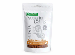 NATURE S OCHRANA Superior Care White Dogs Kousky králičích srdcí s kuřecím masem - psí pamlsek - 75 g