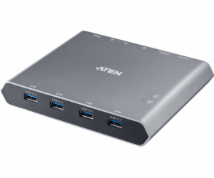 2portový 4K DP USB-C KVM dokovací přepínač Aten s napájením