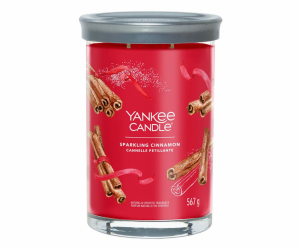 Svíčka ve skleněném válci Yankee Candle, Třpytivá skořice...