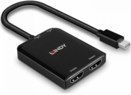 Lindy AV adaptér Převodník Mini DisplayPort na 2xHDMI LINDY MST černý