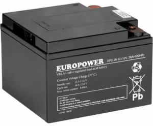 EUROPOWER AGM baterie EPS řady 12V 28Ah (životnost 8-12 let)