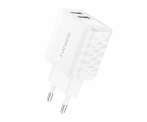 Foneng EU53 2xUSB-A, 2.4A network charger (White) + USB-C...