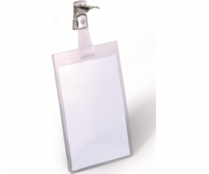  DURABLE Namensschild mit Clip 90 x 60 mm transp 25er Pck