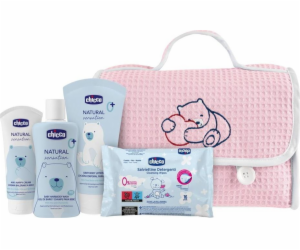 Chicco Natural Sensation Pink sada mytí těla a vlasů 200m...