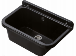 Umyvadlo Hydroland SINK.50 UŽITEČNÁ PROSTOR ČERNÝ POLYPR. 50 x 34