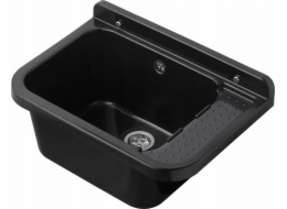 Umyvadlo Hydroland SINK.60 UŽITEČNÁ PROSTOR ČERNÝ POLYPR. 60 x 34