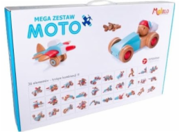 Malblo Dřevěné kostky Mega Moto set