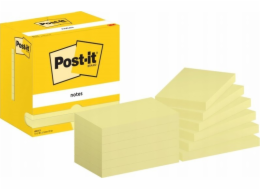 Post-It 3M POST-IT samolepicí podložka, 76x127mm, 12x100 karet, žlutá