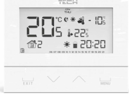 Tech ST-292V3 drátový dvoupolohový pokojový ovladač L-5 (3 mm sklo) bílý