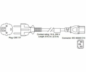 Cisco (Evropa) napájecí kabel, C13, CEE 7, 1,5M (CAB-ACE=)