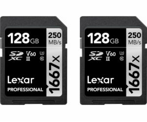 Karta Lexar Professional 1667x (2 ks) SDXC 128 GB Class 1...