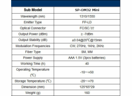 Spacetronik LASEROVÝ ZDROJ SVĚTLA SP-OSM32/MINI 1310 / 1550nm Spacetronik