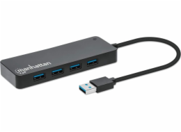 Manhattan  7portový USB Hub A-Stecker A-Buchse 5Gbit/s černý