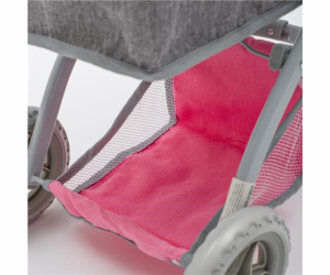 Kočárek pro panenky 2v1 Baby Mix Sophie pink-grey