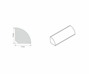 Ráfek, 660191, dub sp., 13X13X2500 mm