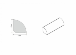 Ráfek, 660191, dub sp., 13X13X2500 mm