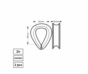 Kryt smyčky Haushalt, ZN, DIN6899, 2DD, 10 mm