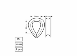 Kryt smyčky Haushalt, ZN, DIN6899, 2DD, 10 mm